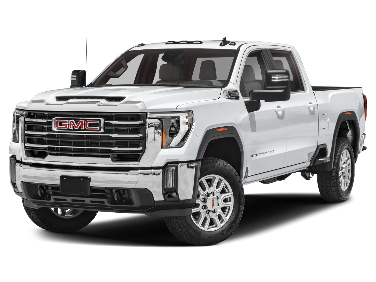 2026 GMC Sierra 2500 HD SLE in Summit White — front three-quarter view
