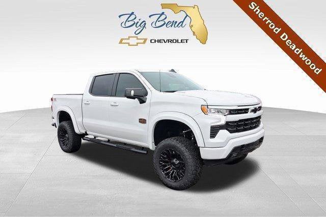 2025 Chevrolet Silverado 1500 RST in Summit White — front three-quarter view