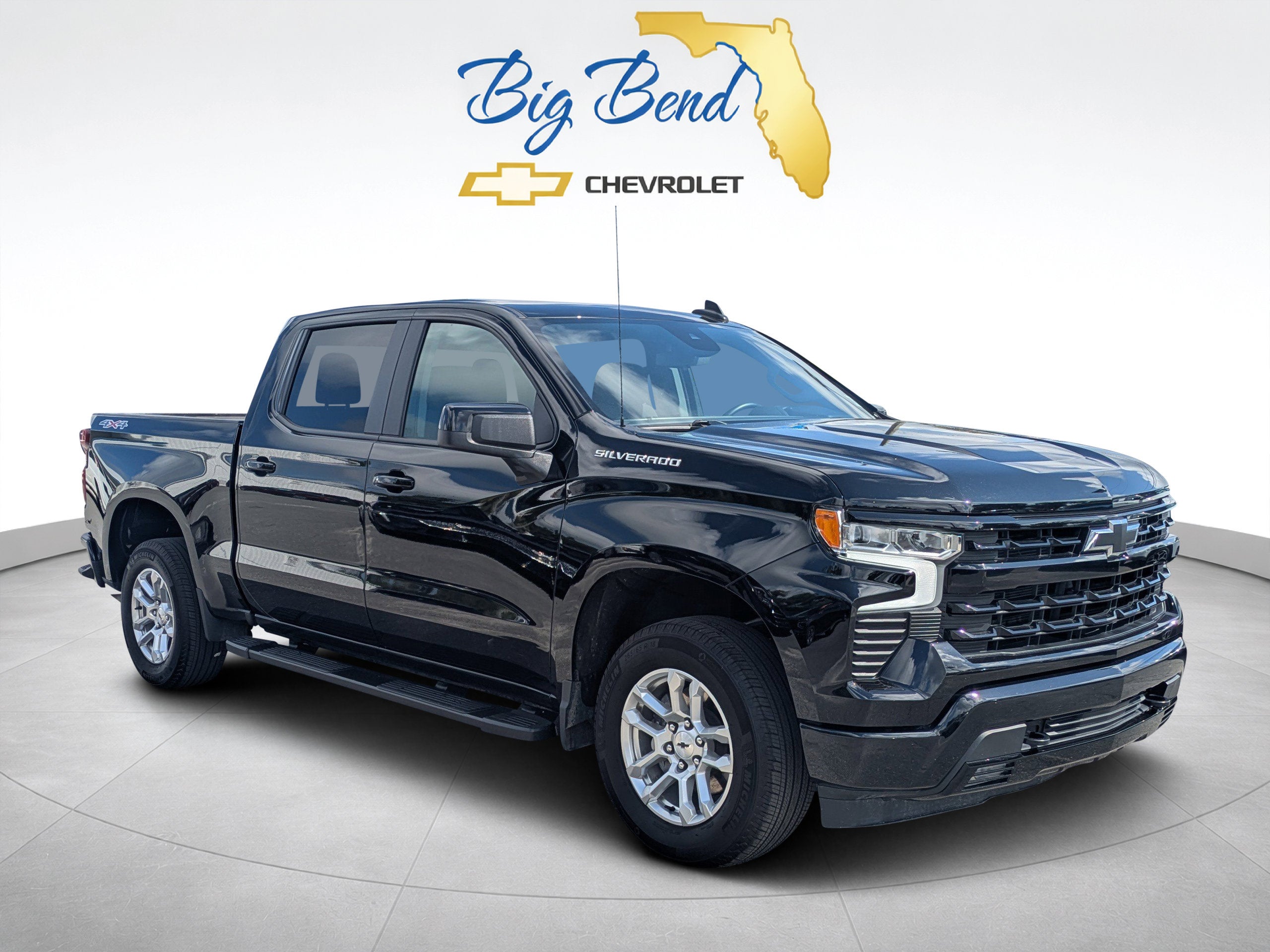 2026 Chevrolet Silverado 1500 RST in Black — front three-quarter view