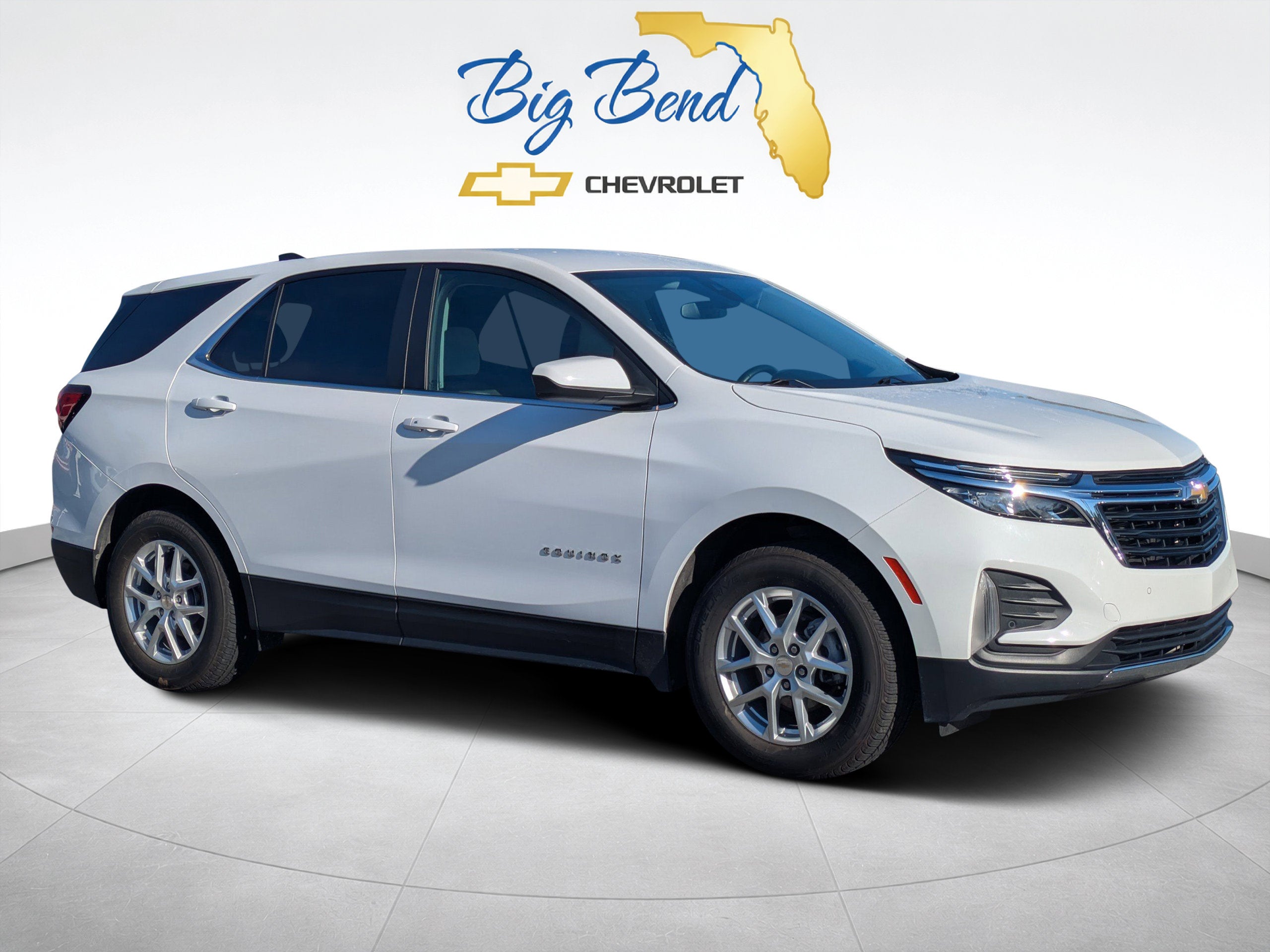 2024 Chevrolet Equinox LT in Summit White — front three-quarter view